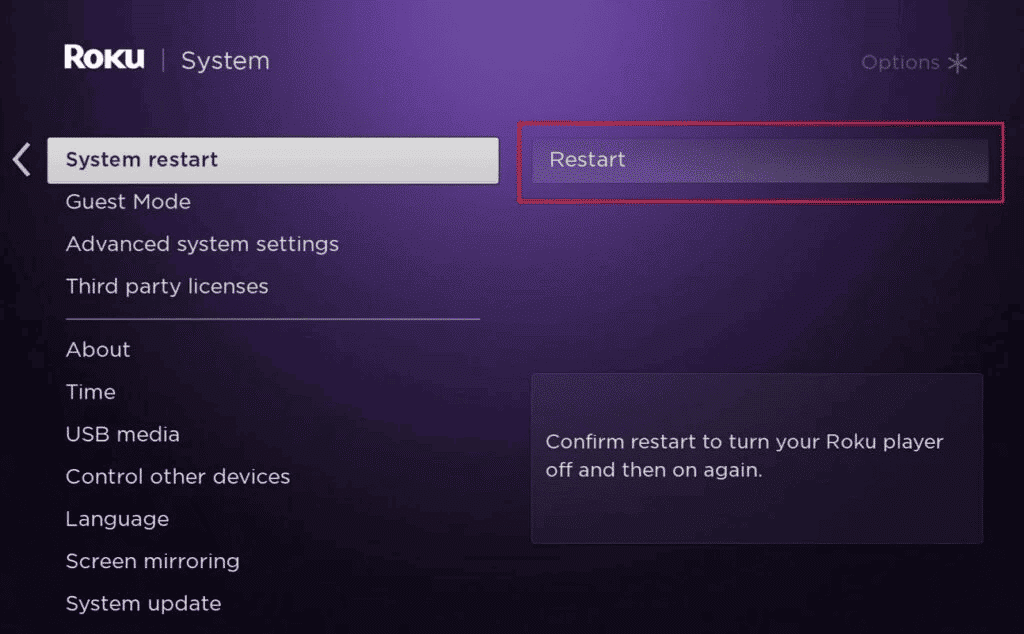 Select Restart. 13 Ways to Fix Roku TV Freezing and Restarting Issue