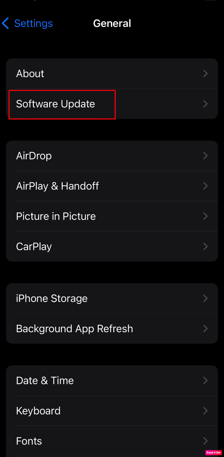 iPhone - Settings - Software Update | How to Fix iPhone Share My Location is Grayed Out