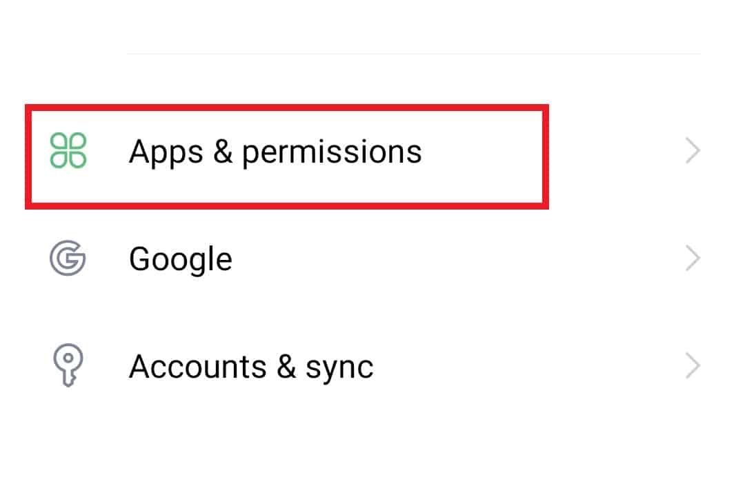 Open Apps & permissions