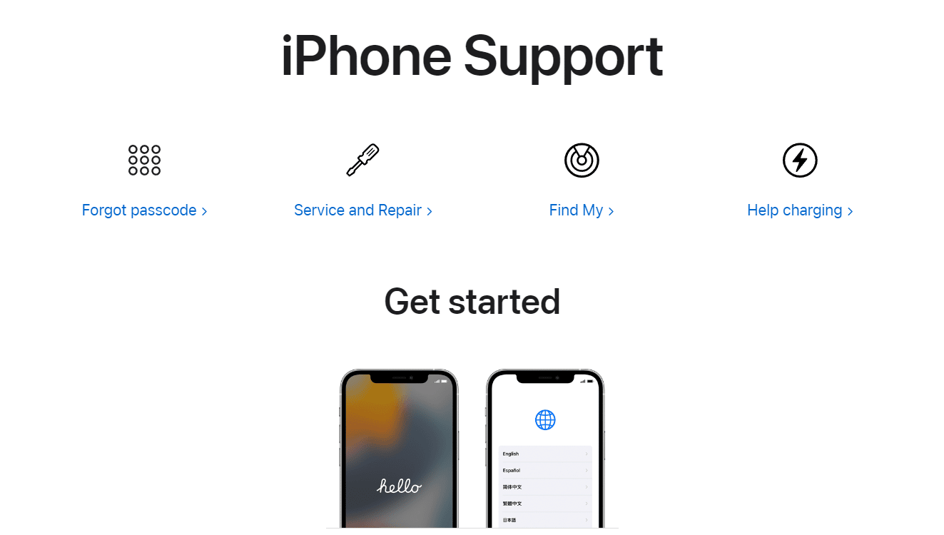 Contact iPhone Support