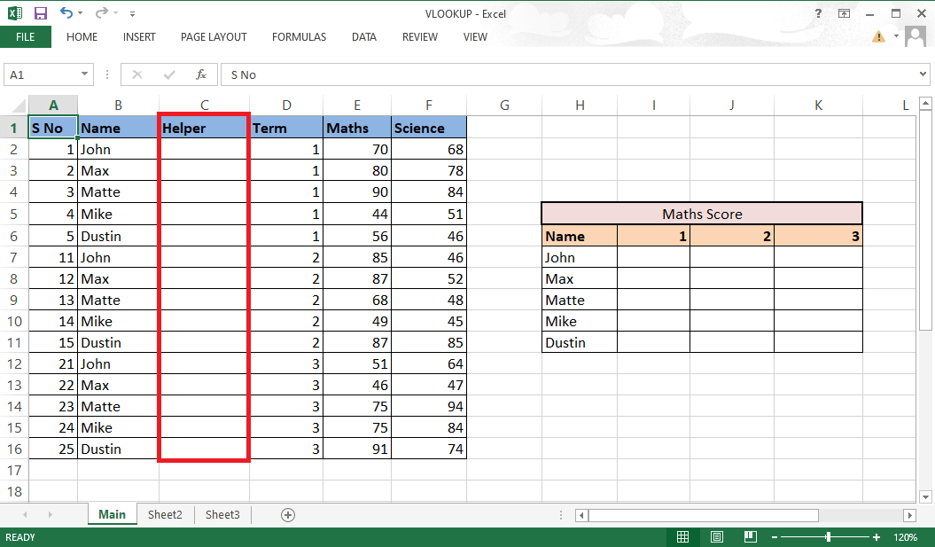 Insert a new column between the two columns that you want to combine 