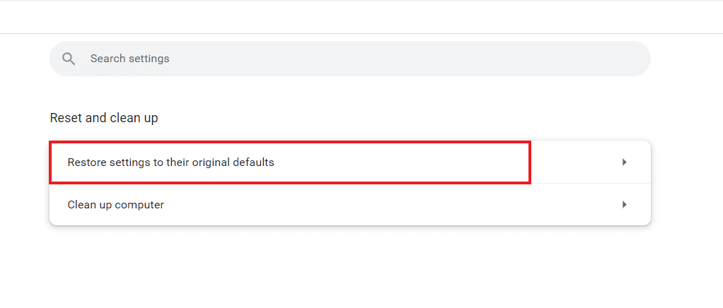 Click on Reset settings to their original defaults. Fix Err proxy connection failed Chrome Error