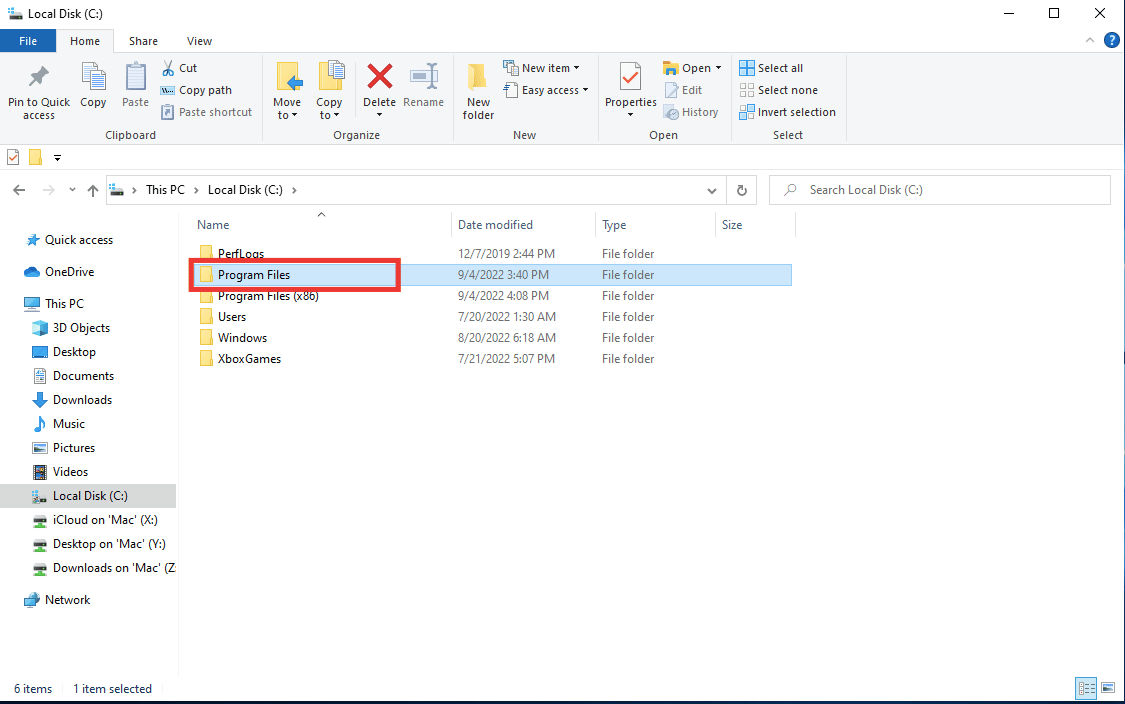 Faceți dublu clic pe folderul Program Files