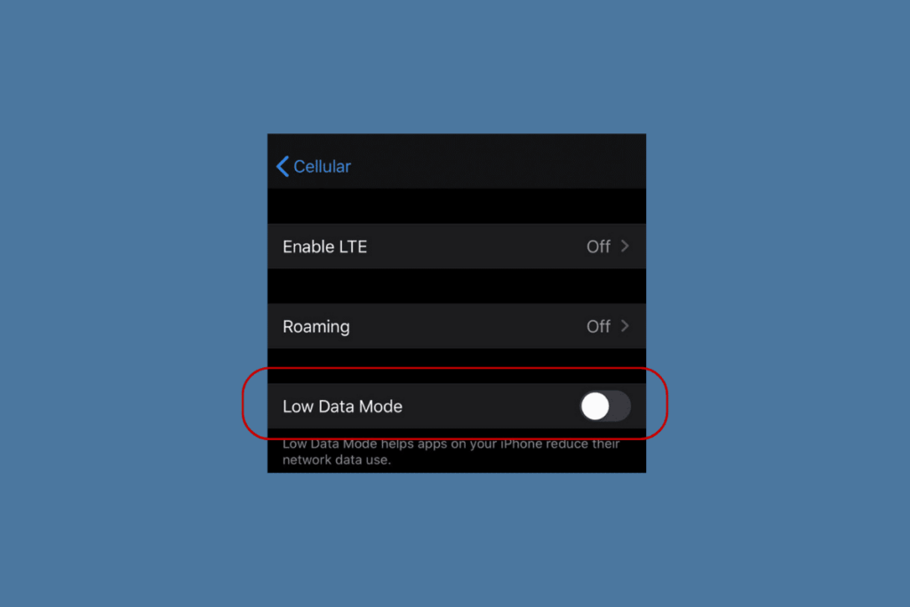 How to Turn Off Low Data Mode on iPhone