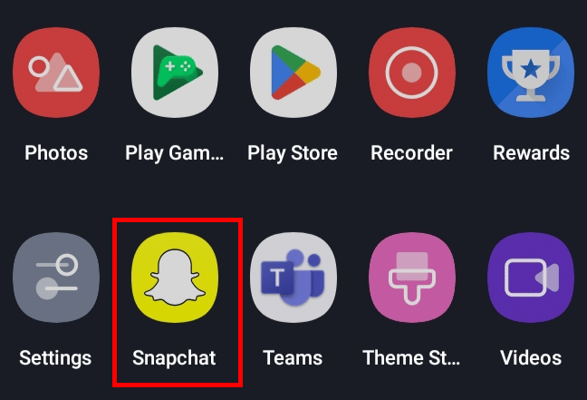 デバイスで Snapchat アプリを開きます。