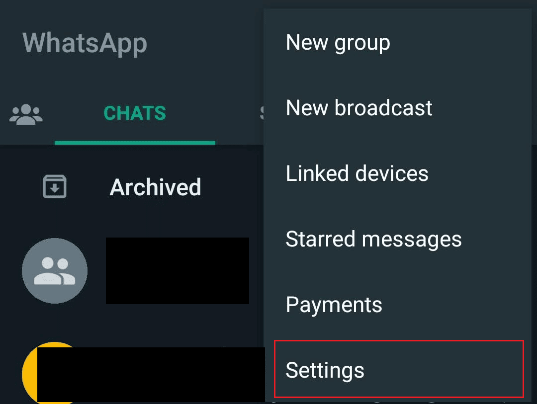 Tap on the three-dotted icon - Settings from the top right corner | How to Change WhatsApp Number without Notifying Contacts