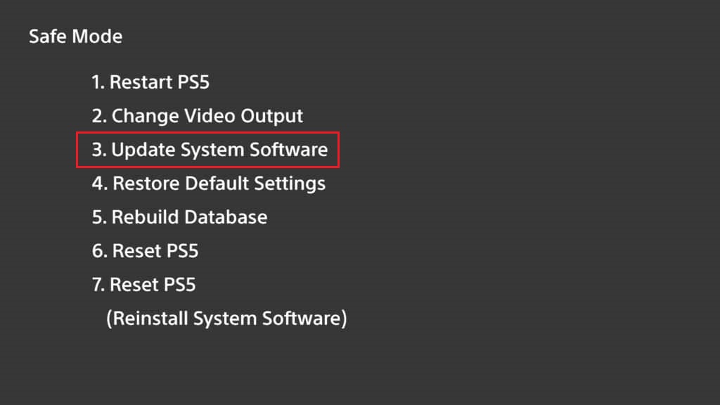 ps5 სისტემის პროგრამული უზრუნველყოფის განახლება უსაფრთხო რეჟიმში. შეასწორეთ PS5 მოციმციმე თეთრი სინათლის შეცდომა