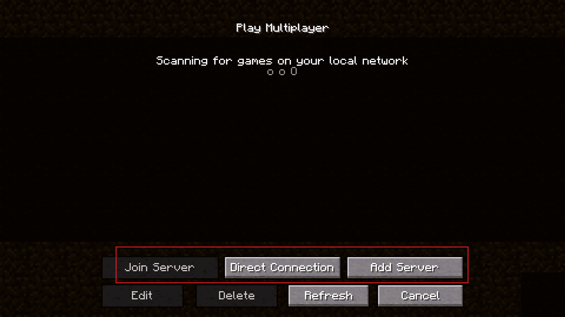 присоединиться или добавить сервер Minecraft