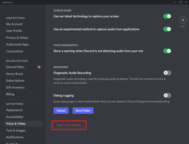 Click on Reset Voice Settings. 14 Ways to Fix Discord Stream Lagging on Windows 10 and 11