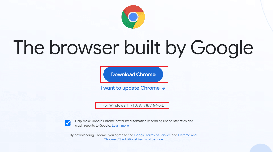 stiahnite si Google Chrome 64-bitovú verziu z oficiálnej webovej stránky