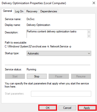 Klicken Sie auf „Übernehmen“ und dann auf „OK“, um die Änderungen zu speichern. 9 Möglichkeiten, den Xbox Game Pass-Installationsfehler 0x800700e9 auf dem PC zu beheben