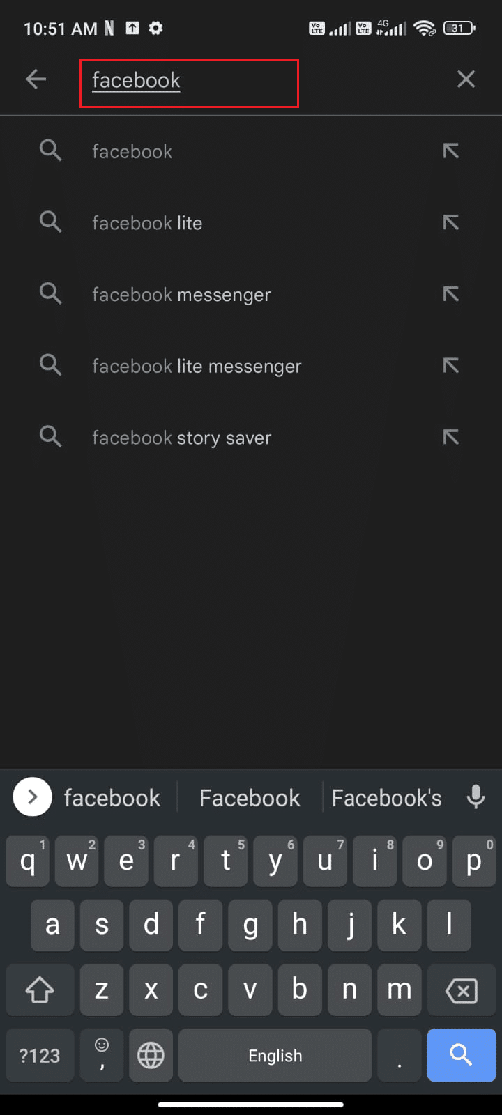 Go to Play Store and search Facebook | Facebook notifications not working