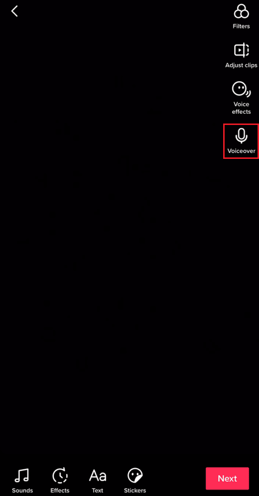 tap on the Voiceover option from the editing screen | | How to Add Sound to TikTok