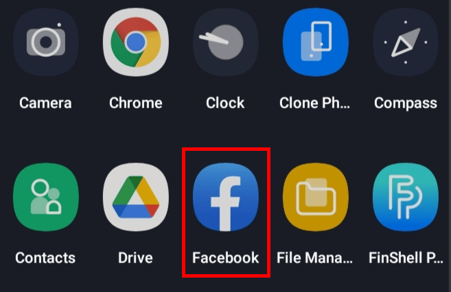 Open the Facebook app on your device.