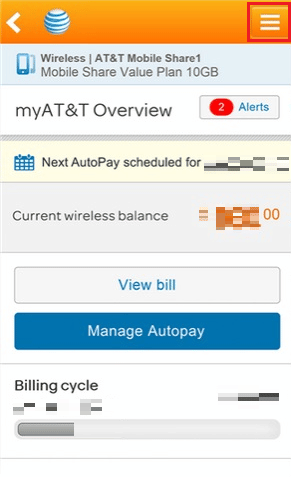 Tap on the hamburger icon from the top right corner | How to Delete ATT Account | cancel AT&T installation