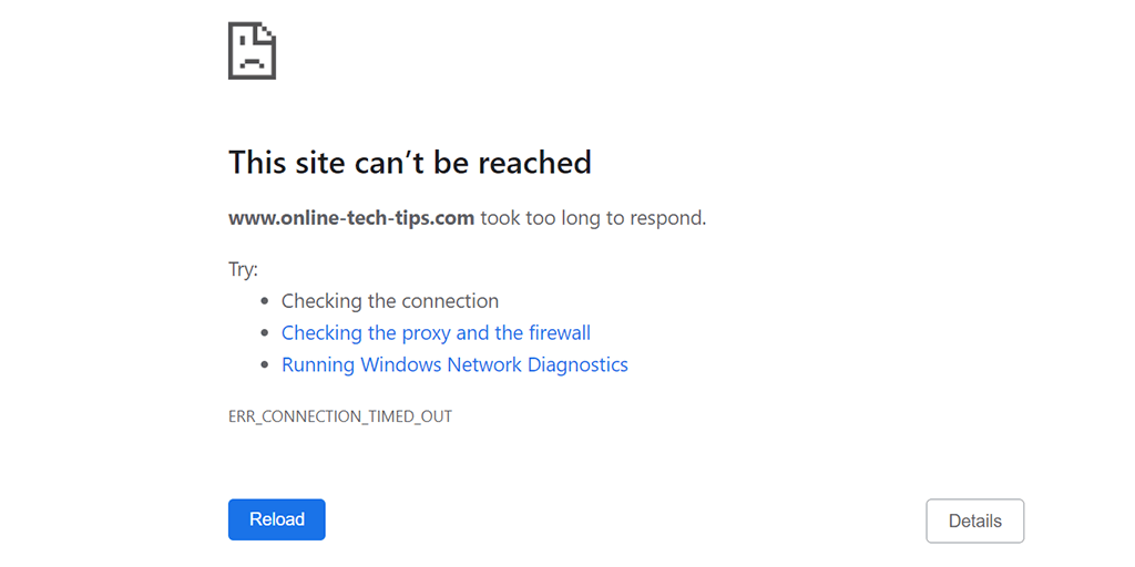 How to Fix the “err_connection_timed_out” Chrome Error