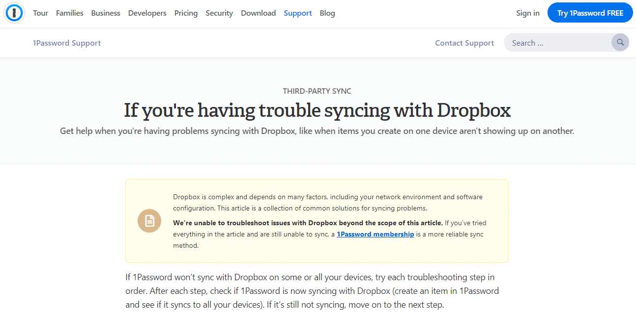1password dropbox troubleshooting page. Fix 1Password Not Syncing Between Devices