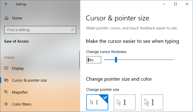 3 Ways to Change Cursor Thickness in Windows 10
