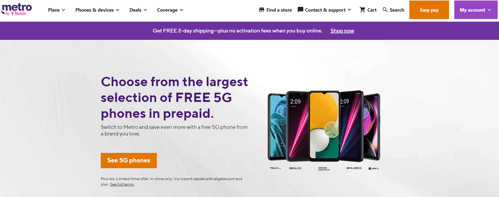 Metro by T-Mobile website