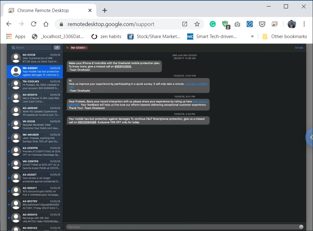 Access iMessage Using Chrome Remote Desktop on Windows 10 PC