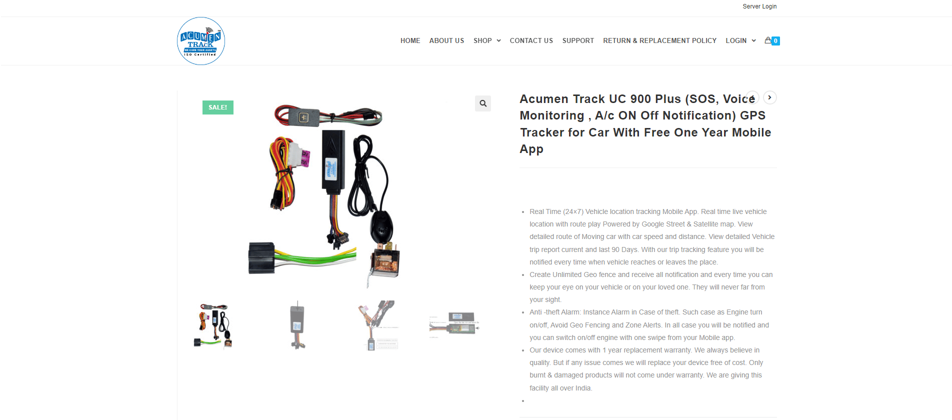 Acumen Tracker UC 900. How to Trace Your Car Online