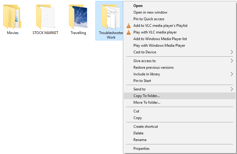 Add Copy To Folder and Move To Folder in the Context Menu