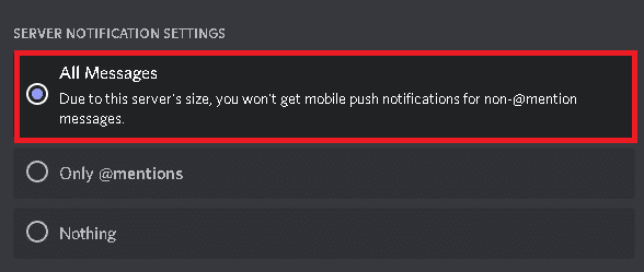 Dsicord Server notification All messages. Fix Discord notifications not working