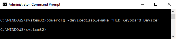 Allow or Prevent a Device to Wake Computer in Command Prompt