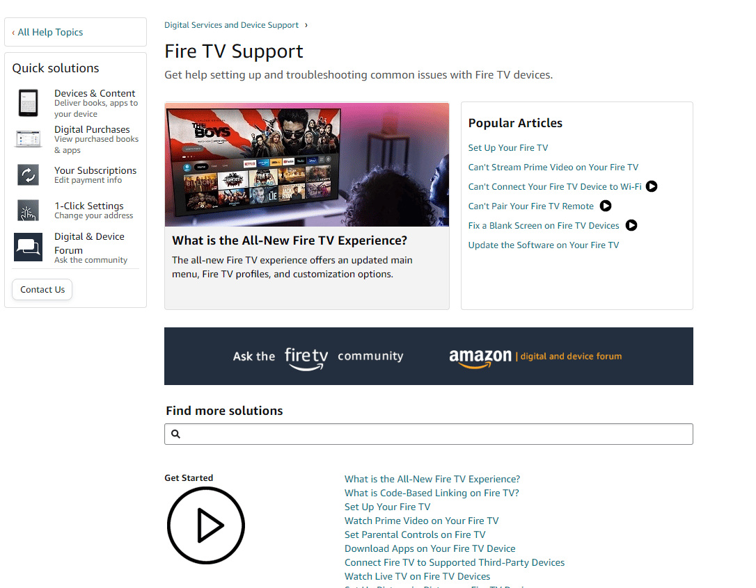 Amazon Fire TV support