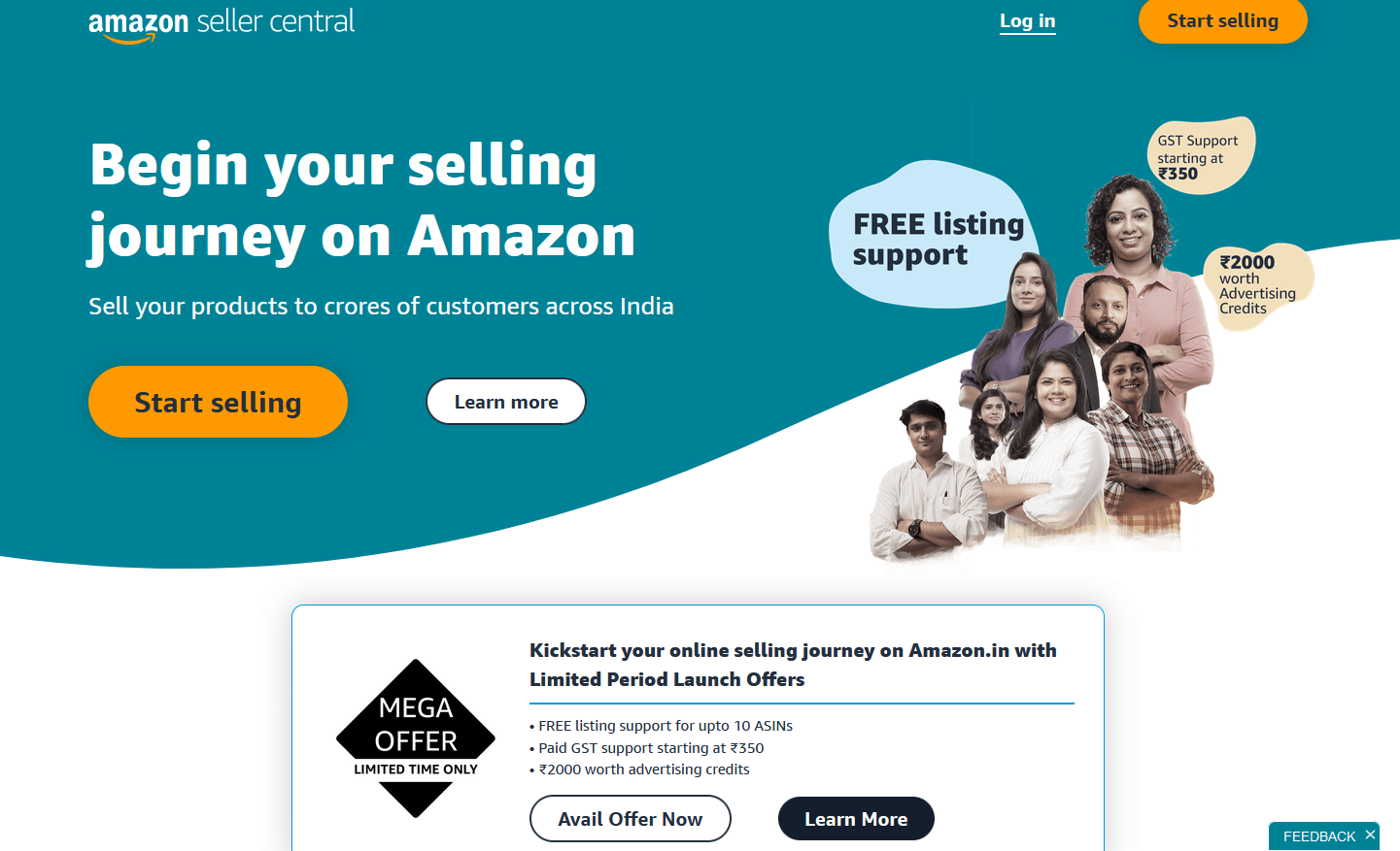 Amazon seller central start selling learn more