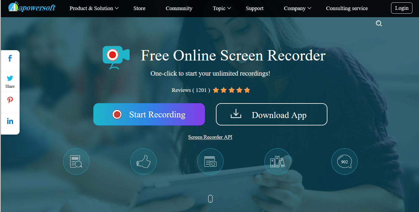 Apowersoft online screen recorder