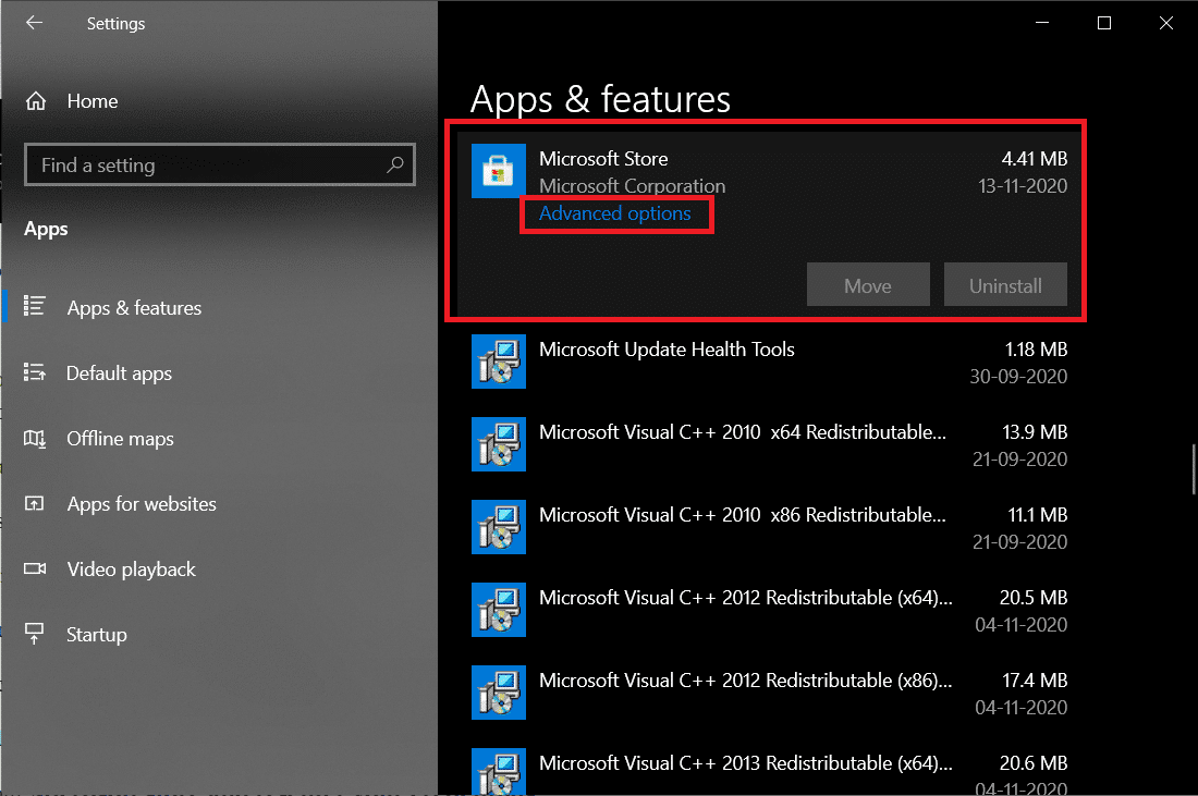 Apps & features Microsoft store Advanced options | How To Fix Microsoft Store Slow Download Issue