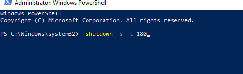 Установите автоматическое выключение в Windows 10 с помощью командной строки или PowerShell