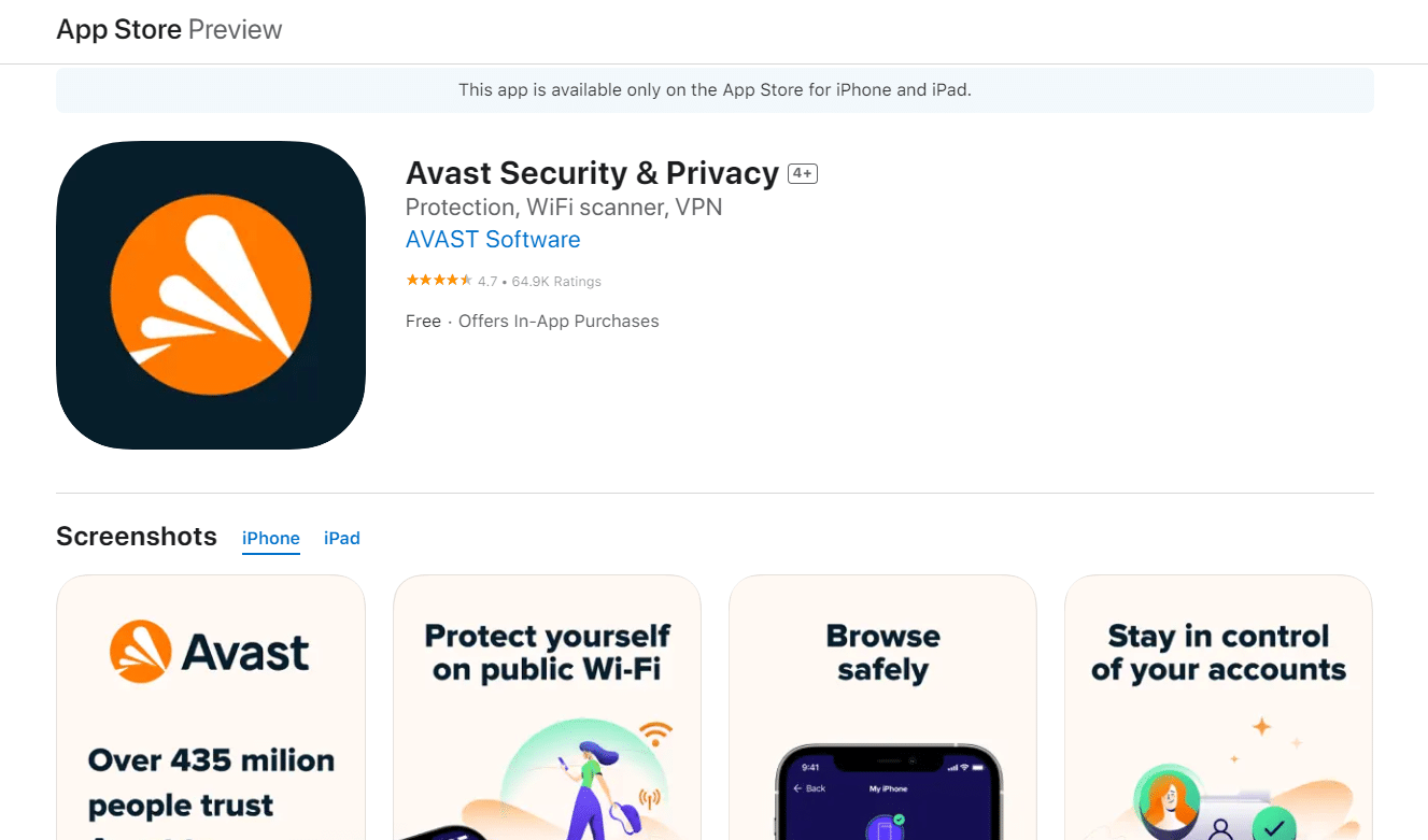 Avast Security & Privacy | iPad keeps shutting down