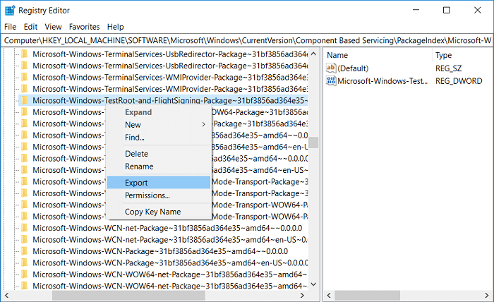 Backup all the registry key you found by right-clicking on each of them and choose Export