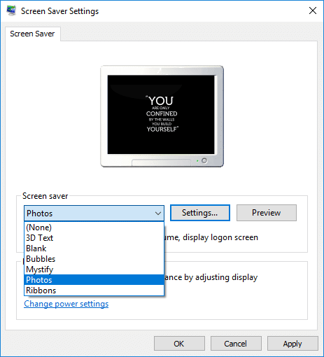 By default Windows give you six screensaver