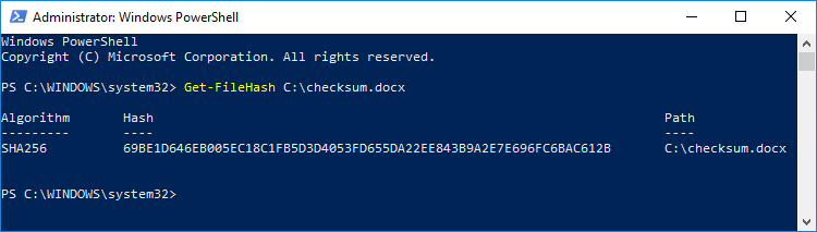 Calculate Checksums using PowerShell