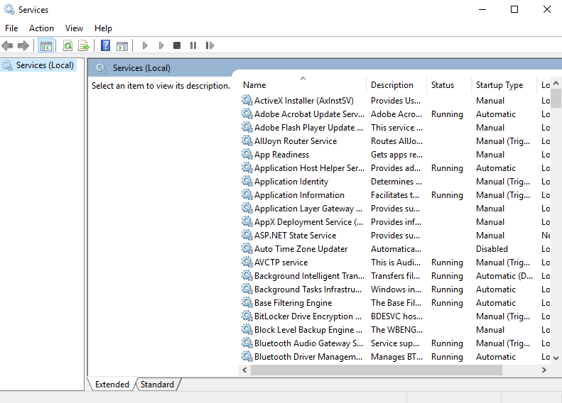 Can see details of all the services running on your computer By clicking on services button