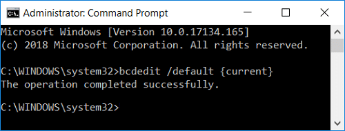 Change Default Operating System from Command Prompt
