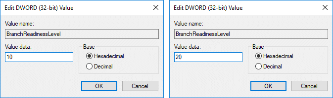 Change the Value of Data Branch Readiness Level