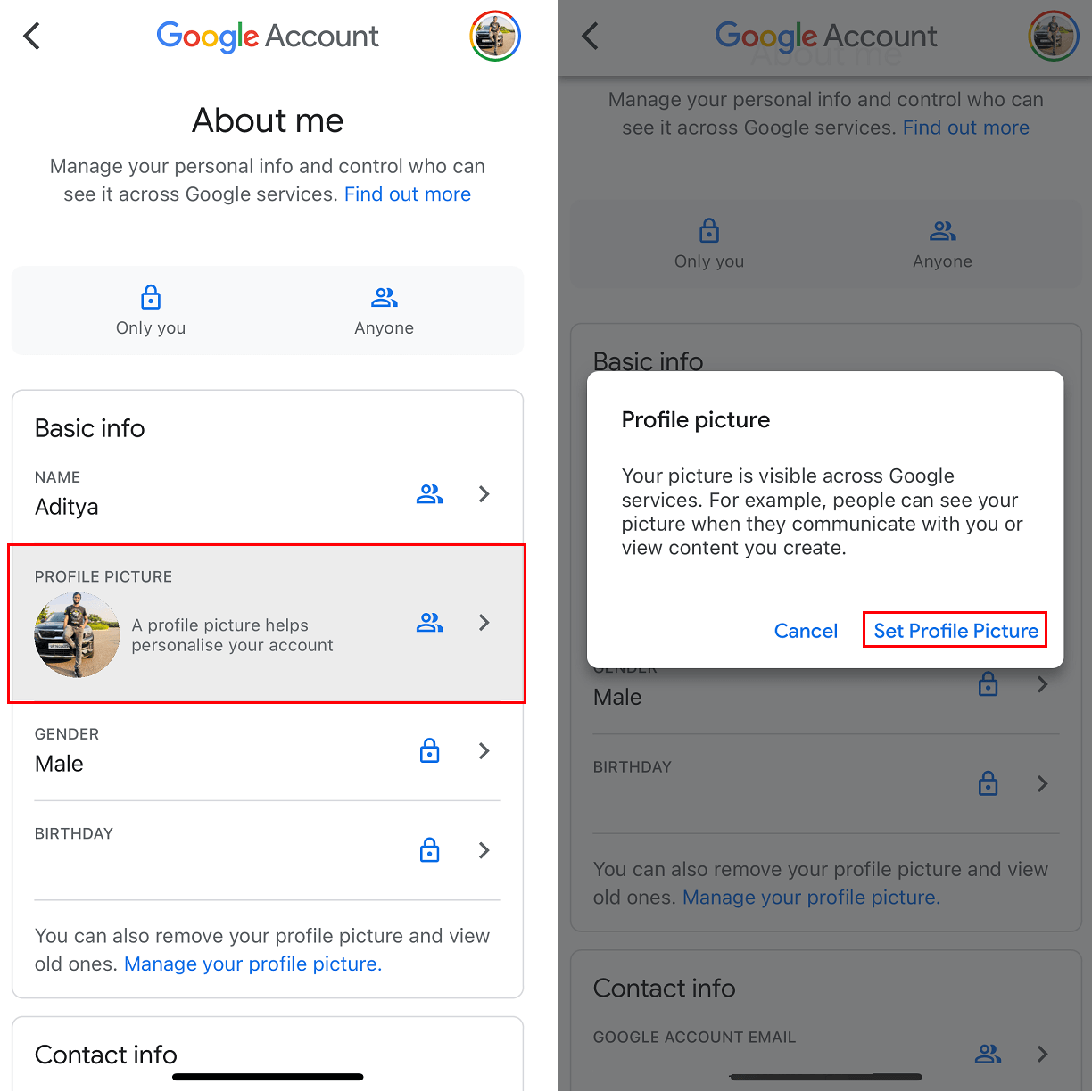 Change the display picture instead of deleting | How to Remove Google or Gmail Profile Picture