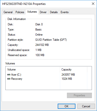 Check Partition style for this disk is GPT or MBR
