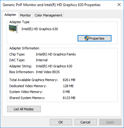 Check Your Graphics Card in Windows 10 Settings