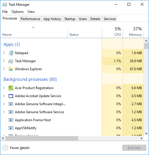 Check if the system is no longer using 100% of the disk usage