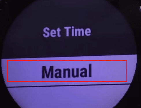 Choose Time - Set Time - Manual