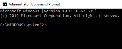 Choose the Run as Administrator and Administrator Command Prompt will open