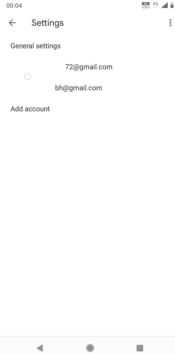 Choose the account for which you have to change the password
