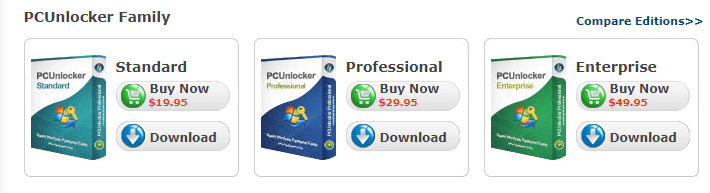 Windows 10-ის დავიწყებული პაროლების აღდგენა PCUnlocker-ით
