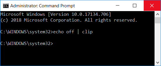 Clear Clipboard using Command Prompt or Shortcut