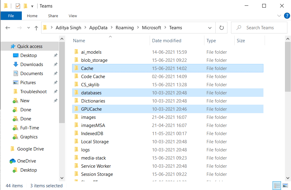Clear Microsoft Teams Cache files